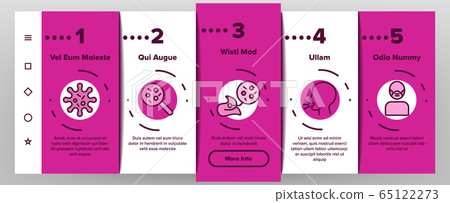 Infection And Disease Onboarding Icons Set Vector 65122273