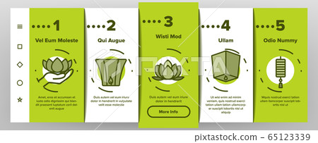 Vesak Day Buddhism Onboarding Icons Set Vector 65123339