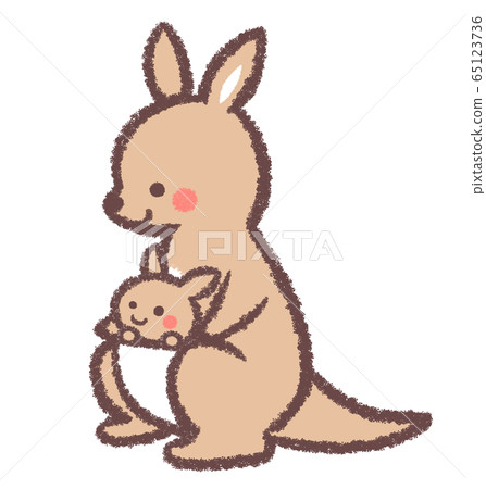 Kangaroo parent and child 65123736