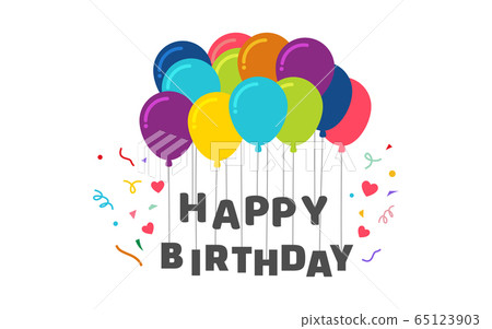 Happy Birthday Poster For Celebration 插圖素材 圖庫