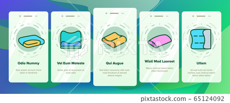 Pillow Orthopedic Onboarding Icons Set Vector 65124092