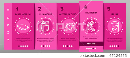 Sweet Potato Batata Onboarding Icons Set Vector 65124253