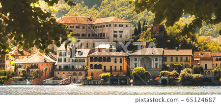 horizontal background of italy village web banner of Piedmont region Orta Lake Novara province horizontal background of italy village web banner of Piedmont region Orta Lake Novara province 65124687