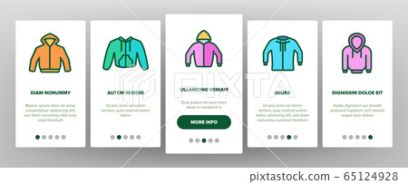 Hoodie And Sweater Onboarding Icons Set Vector Hoodie And Sweater Onboarding Icons Set Vector 65124928