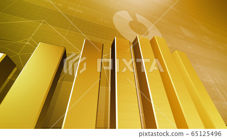 Business economy financial data graph chart document growth success 3d illustration background back 65125496