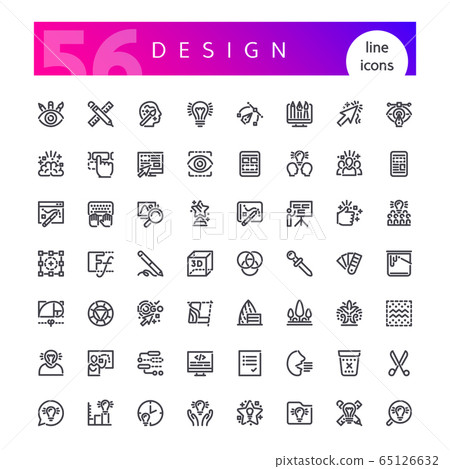 Design Line Icons Set 65126632