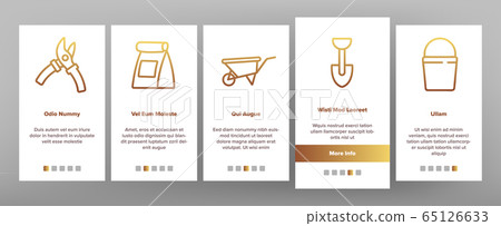Garden Farming Tool Onboarding Icons Set Vector Garden Farming Tool Onboarding Icons Set Vector 65126633