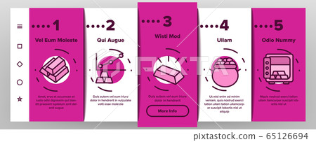 Gold Jewelry Metal Onboarding Icons Set Vector Gold Jewelry Metal Onboarding Icons Set Vector 65126694