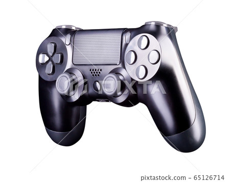 Black video game joystick gamepad isolated on a white background 65126714