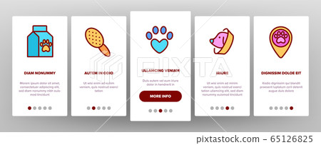 Pet Clinic Veterinary Onboarding Icons Set Vector - Stock Illustration ...