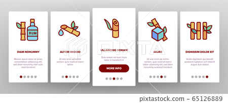 Sugar Cane Agriculture Onboarding Icons Set Vector Sugar Cane Agriculture Onboarding Icons Set Vector 65126889