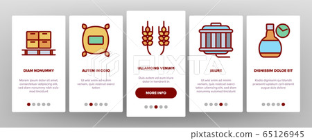 Whisky Alcoholic Drink Onboarding Icons Set Vector Whisky Alcoholic Drink Onboarding Icons Set Vector 65126945