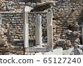 The ruins of the ancient antique city of Ephesus the library building of Celsus, the amphitheater temples and columns. Candidate for the UNESCO World Heritage List 65127240
