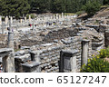 The ruins of the ancient antique city of Ephesus the library building of Celsus, the amphitheater temples and columns. Candidate for the UNESCO World Heritage List 65127247