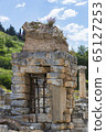 The ruins of the ancient antique city of Ephesus the library building of Celsus, the amphitheater temples and columns. Candidate for the UNESCO World Heritage List 65127253
