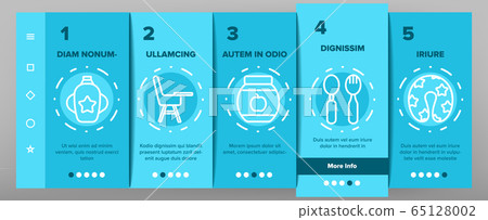 Baby Kitchen Onboarding Icons Set Vector 65128002