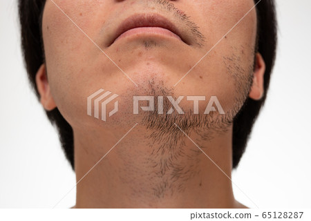 Image of shaved only half of the face Image of shaved only half of the face 65128287