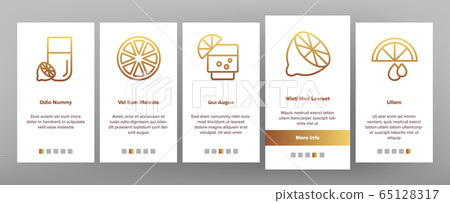 Lime Fruit Onboarding Icons Set Vector Lime Fruit Onboarding Icons Set Vector 65128317