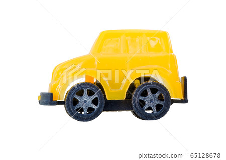 Yellow toy car, toy cars for kids that can be used as a learning tool for children or business finance on buy and sell car, isolated on white background Yellow toy car, toy cars for kids that can be used as a learning tool for children or business finance on buy and sell car, isolated on white background 65128678