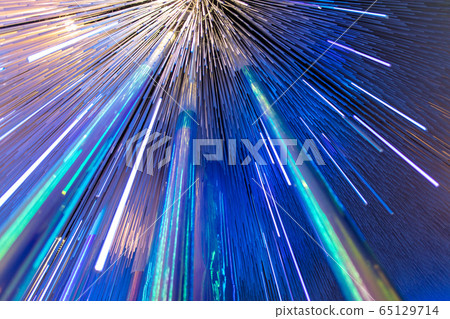 Blue glowing glass lines as abstract background Blue glowing glass lines as abstract background 65129714
