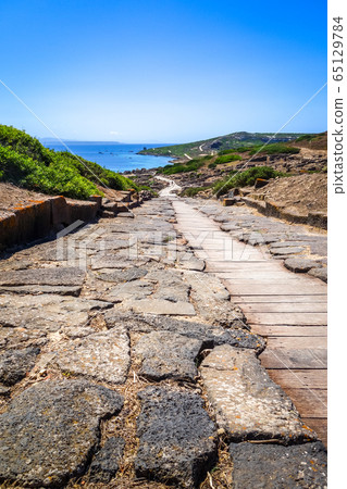 Tharros archaeological site and seascape, Sardinia 65129784