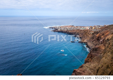 Ponta do Sol village aerial view, Santo Antao 65129793