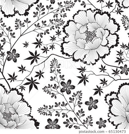 Floral pattern. Flower seamless background. 65130473