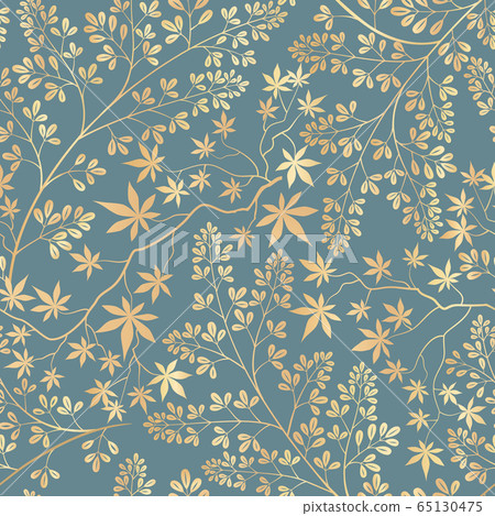Floral pattern. Flower seamless background. Wallpaper with flowers in far eastern oriental style. 65130475