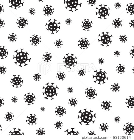 Virus seamless pattern. Abstract bacterium icon medical backdrop.  65130614
