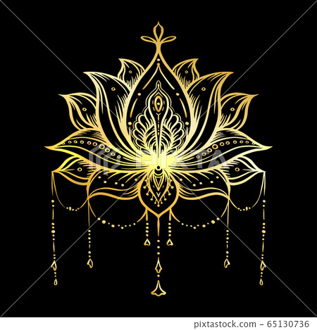 Ornate Lotus flower. Ayurveda symbol of harmony 65130736