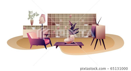 Interior design living room vector - Stock Illustration [65131000] - PIXTA