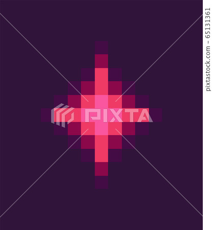 Ultraviolet Star, Shiny Award, Pixel Game Vector 65131361