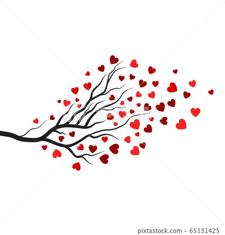 tree branch love vector ilustration design 65131425