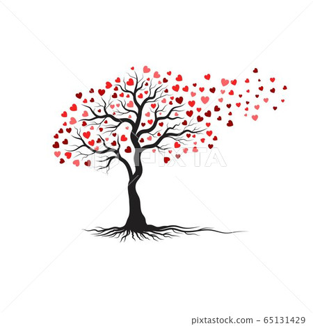 tree branch love vector ilustration design tree branch love vector ilustration design 65131429