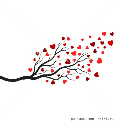 tree branch love vector ilustration design 65131430