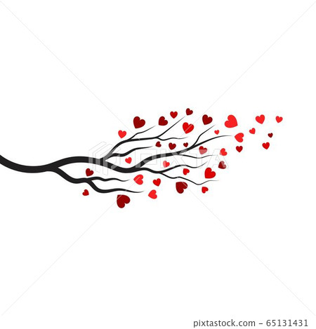 tree branch love vector ilustration design tree branch love vector ilustration design 65131431