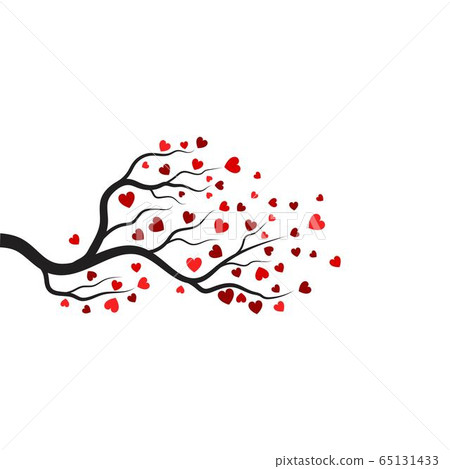 tree branch love vector ilustration design 65131433