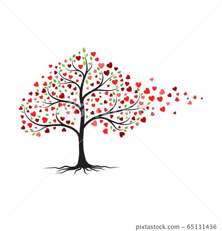 tree branch love vector ilustration design tree branch love vector ilustration design 65131436