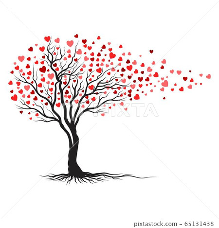 tree branch love vector ilustration design tree branch love vector ilustration design 65131438