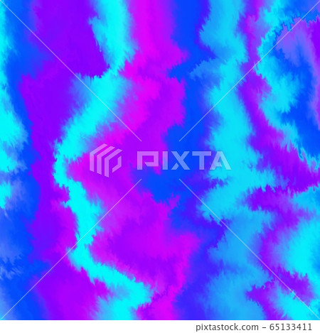 Holographic in neon color. Bright neon illustration of liquid swirl marble pattern. Modern foil background in vivid color, swirl pattern abstract background. Rainbow Colorful digital art surface. 65133411