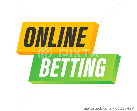 Online betting. Flat web banner with red bet now on white background for mobile app design. Vector stock illustration. Online betting. Flat web banner with red bet now on white background for mobile app design. Vector stock illustration. 65133457