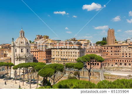 Imperial Forums in Rome, Italy. 65135904
