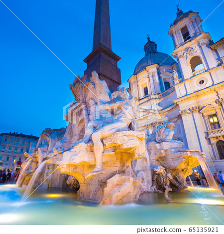 Navona square in Rome, Italy. 65135921