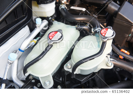 coolant car engine detail - close up of machine 65136402