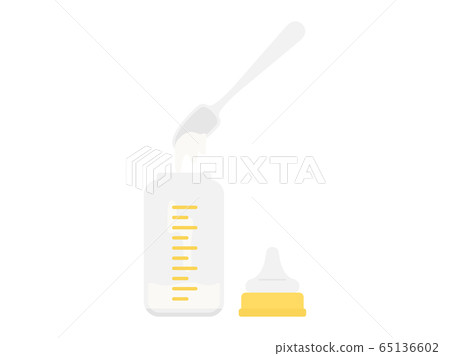 Illustration of making baby milk 65136602