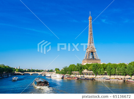 世界遺產巴黎塞納河埃菲爾鐵塔 65136672