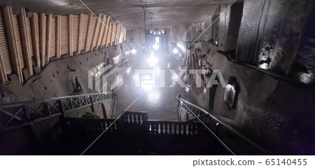 Chapel of Saint Kinga in salt mine in Wieliczka, Poland 65140455