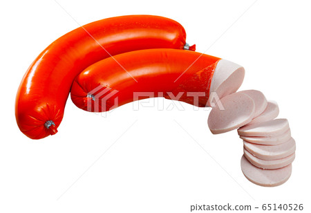 Mortadella with sliced pieces Mortadella with sliced pieces 65140526