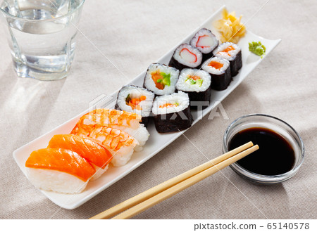 Set of different futomaki. Japanese cuisine 65140578