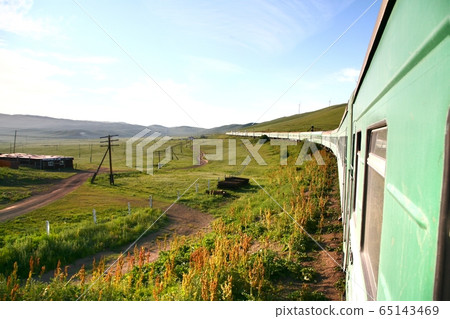 Trans-Siberian Railway from  beijing china  to ulaanbaatar  Mongolia 65143469
